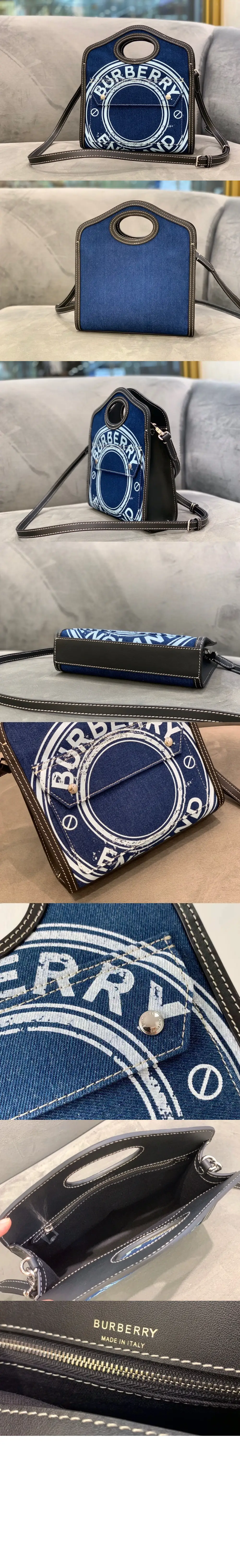 미니 데님 숄더백 - 이미지 3