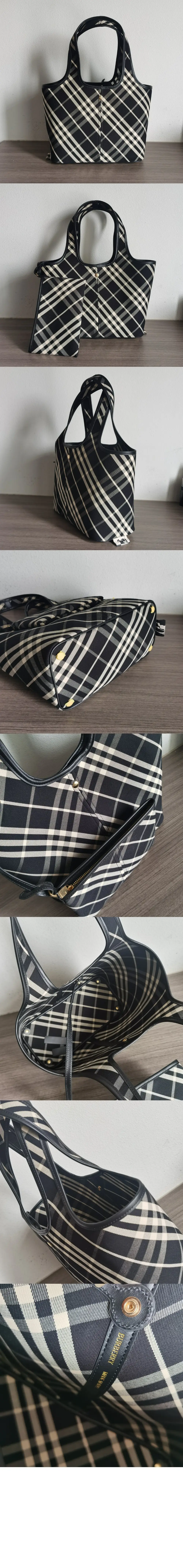 스몰 체크 토트백 - 이미지 3