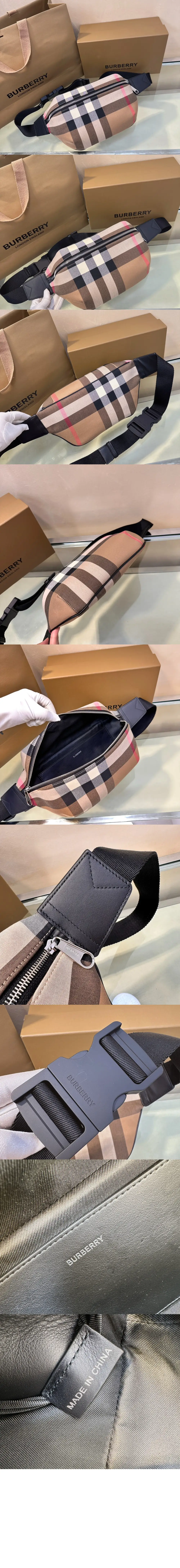 버버리 미디움 체크 벨트백 - 이미지 2